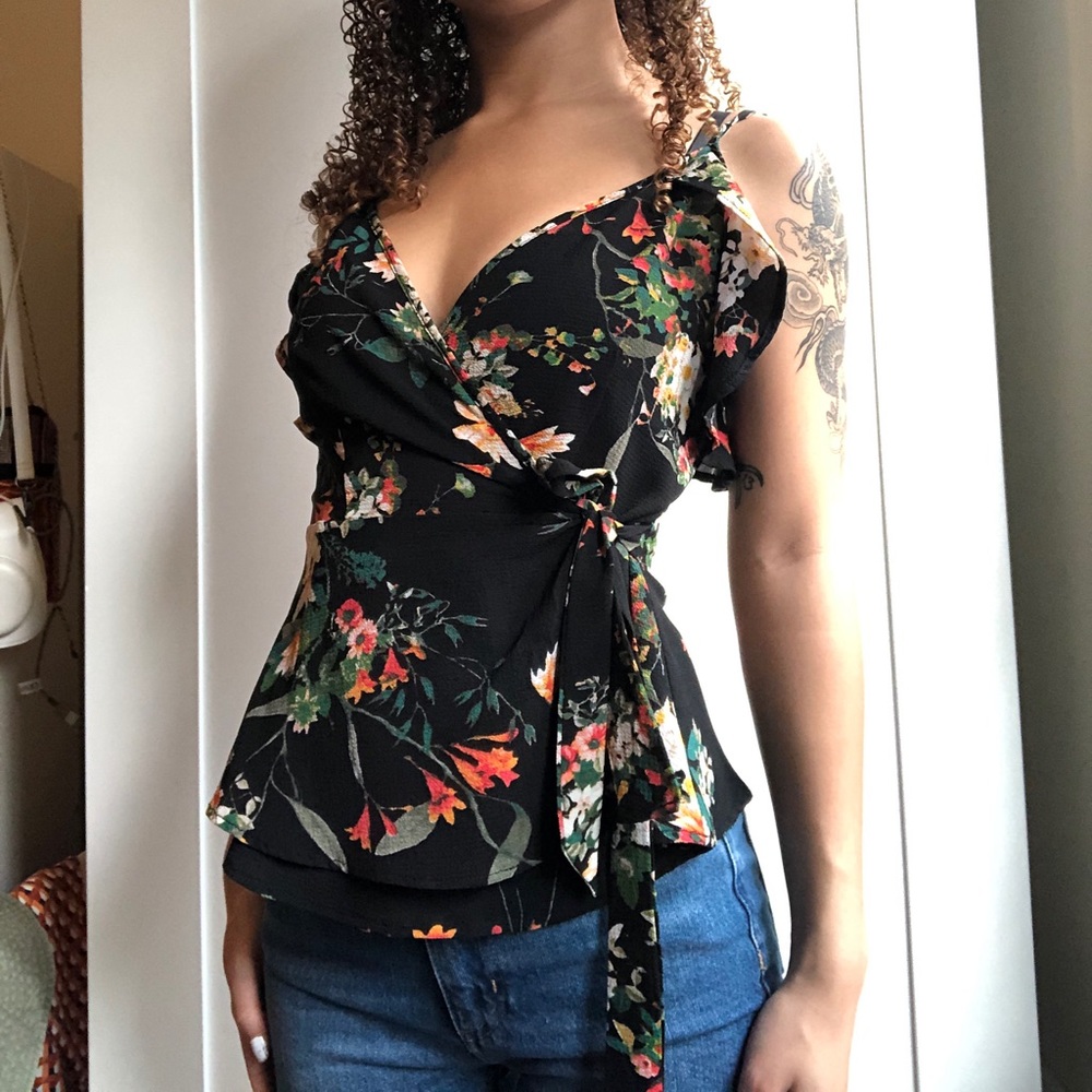 Floral Tie Top